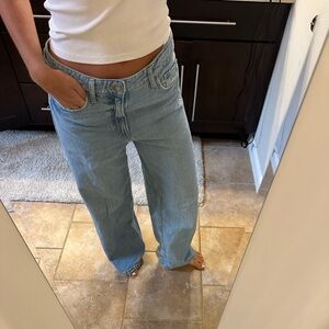H&M Light Blue Baggy Jeans